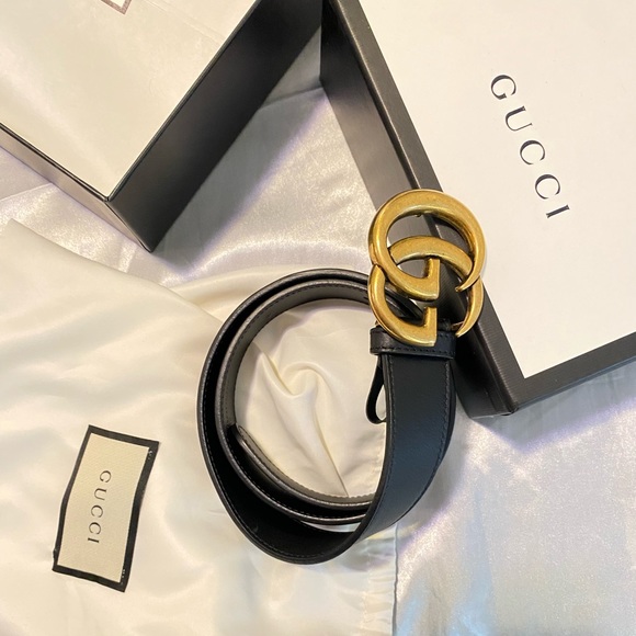 “AUTHENTIC” Gucci Leather belt with Double G buckle - Picture 5 of 8